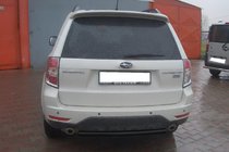 Subaru Forester 2008-2013 рр. Задня дуга AK002 Black (нерж) фото 2