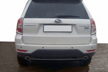 Subaru Forester 2008-2013 рр. Задня дуга AK002 Black (нерж) фото 3
