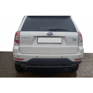 Задня дуга AK002 Black (нерж) Subaru Forester 2008-2013 рр. фото 3