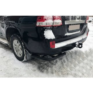 Задні куточки AK003 Black (2 шт., нерж) Toyota Land Cruiser 200 2007-2021 рр. фото 1