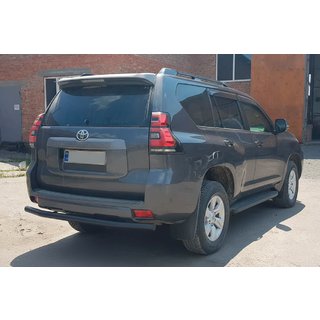 Задня дуга AK002 Black (нерж) Toyota Land Cruiser Prado 150 2009-2023 рр. фото 1