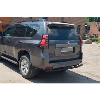 Задня дуга AK002 Black (нерж) Toyota Land Cruiser Prado 150 2009-2023 рр. фото 2