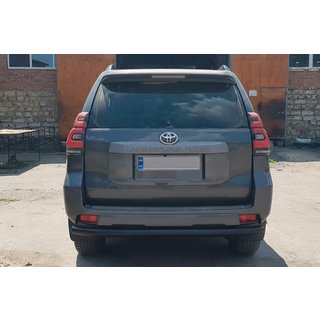 Задня дуга AK002 Black (нерж) Toyota Land Cruiser Prado 150 2009-2023 рр. фото 3