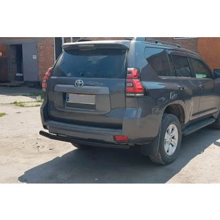 Задня дуга AK002 Black (нерж) Toyota Land Cruiser Prado 150 2009-2023 рр. фото 4