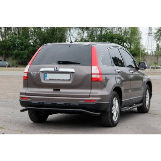 Задня дуга AK008 Black (нерж) Honda CRV 2012-2016 рр. фото 3