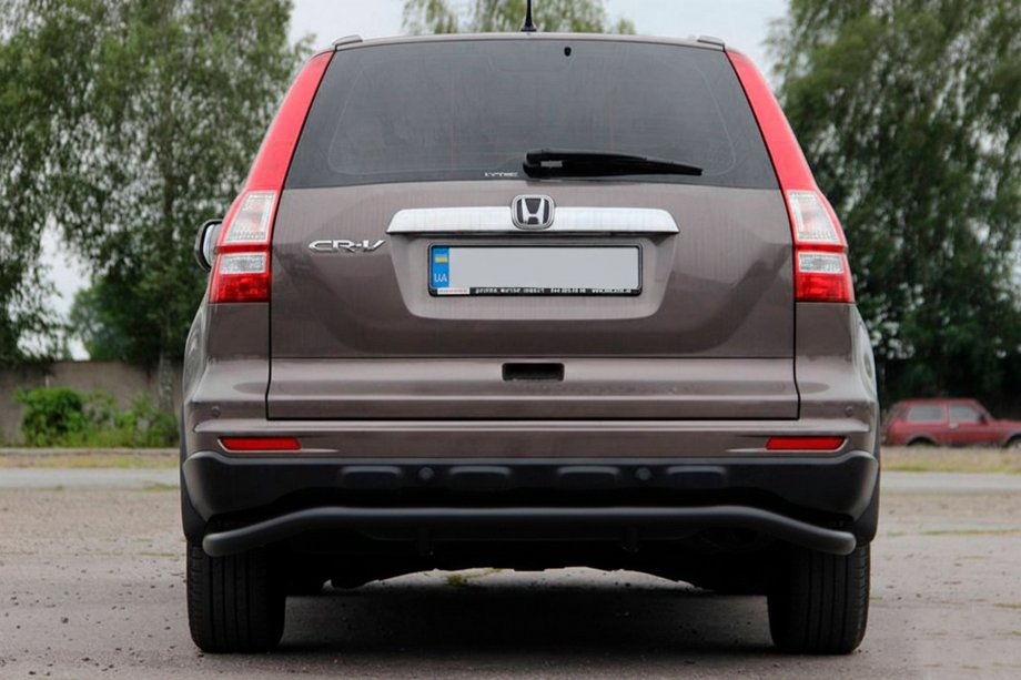Honda CRV 2012-2016 рр. Задня дуга AK008 Black (нерж) Фото 2