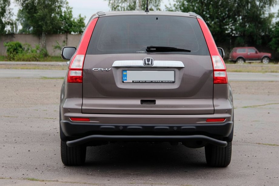 Honda CRV 2012-2016 рр. Задня дуга AK008 Black (нерж) Фото 4
