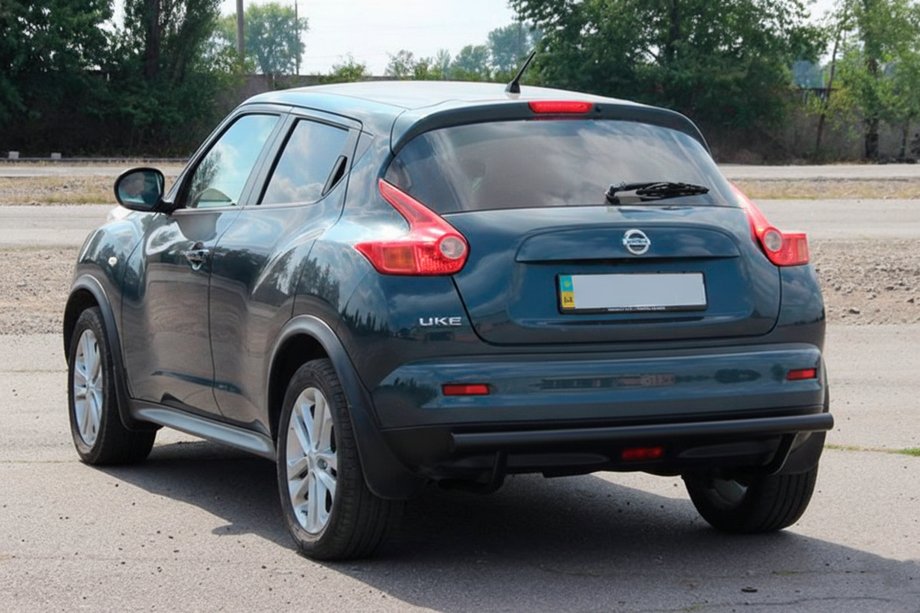 Nissan Juke 2010-2019 рр. Задня дуга AK002 Black (нерж) Фото 4