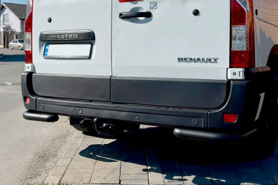 Renault Master 2011-2023 рр. Задні куточки AK003 Black (2 шт., нерж) Фото 8