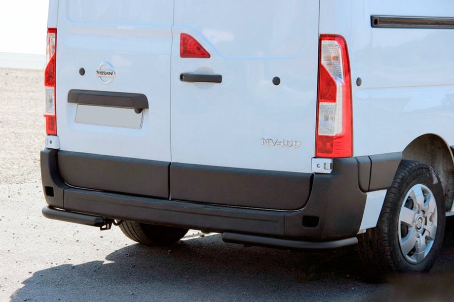 Renault Master 2011-2023 рр. Задні куточки AK003 Black (2 шт., нерж) Фото 2
