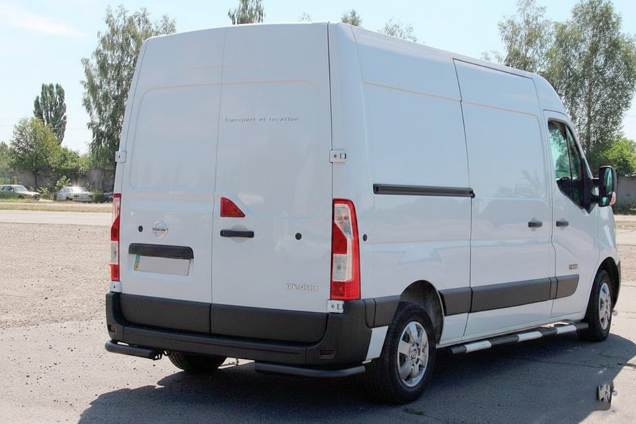Renault Master 2011-2023 рр. Задні куточки AK003 Black (2 шт., нерж) Фото 6