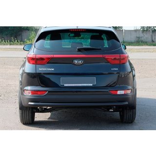 Задній захист AK002 Black (нерж) Kia Sportage 2015-2021 рр. фото 2
