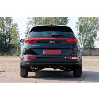Задній захист AK002 Black (нерж) Kia Sportage 2015-2021 рр. фото 4