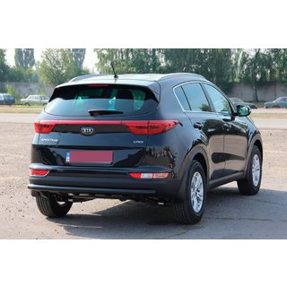 Задній захист AK002 Black (нерж) Kia Sportage 2015-2021 рр. фото 3