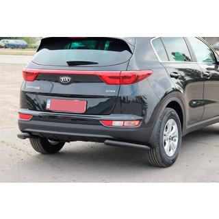 Задній захист куточки AK003 Black (нерж) Kia Sportage 2015-2021 рр. фото 2