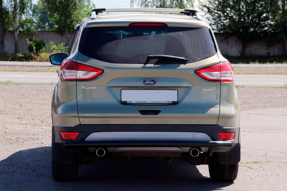 Ford Kuga/Escape 2013-2019 рр. Задня дуга AK002 Black (нерж) Фото 1