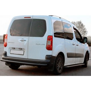 Задній захист Black (нерж.) 60 мм Citroen Berlingo 2008-2018 рр. фото 4