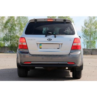 Задня дуга AK002 Black (нерж.) Kia Sorento I BL 2002-2009 рр. фото 1