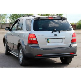 Задня дуга AK002 Black (нерж.) Kia Sorento I BL 2002-2009 рр. фото 3