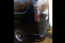 Renault Trafic 2015- рр. Задні куточки Black (2 шт., нерж) фото 2