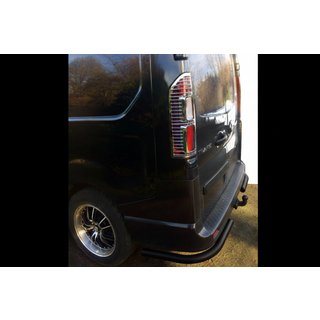Задні куточки Black (2 шт., нерж) Renault Trafic 2015- рр. фото 2