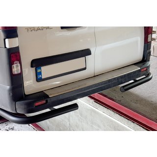 Задні куточки Black (2 шт., нерж) Renault Trafic 2015- рр. фото 1
