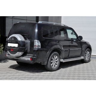 Задня дуга AK002 Black (нерж.) Mitsubishi Pajero Wagon III 1999-2006 рр. фото 2