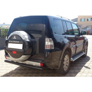 Задня дуга AK002 Black (нерж.) Mitsubishi Pajero Wagon III 1999-2006 рр. фото 3