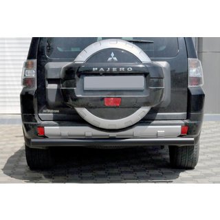 Задня дуга AK002 Black (нерж.) Mitsubishi Pajero Wagon III 1999-2006 рр. фото 1