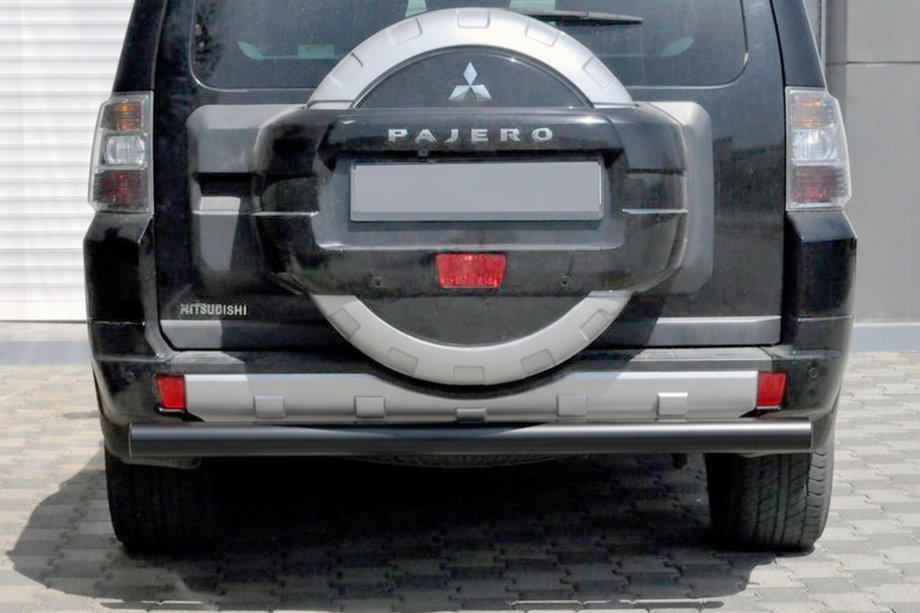 Mitsubishi Pajero Wagon III 1999-2006 рр. Задня дуга AK002 Black (нерж.) Фото 1
