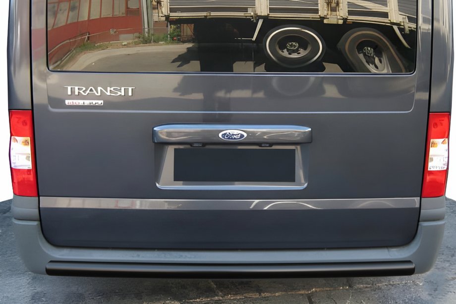 Ford Transit 2000-2014 рр. Задній захист AK002 Black (нерж.) Фото 1
