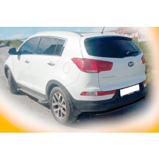 Задня дуга AK002-1 Black (нерж.) Kia Sportage 2010-2015 рр. фото 2