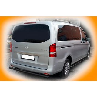 Задній захист AK002 Black (нерж.) Mercedes Vito/V-class W447 2014- рр. фото 2