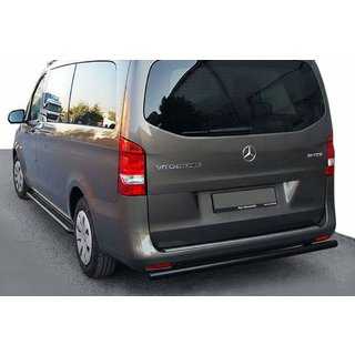 Задній захист AK002 Black (нерж.) Mercedes Vito/V-class W447 2014- рр. фото 1