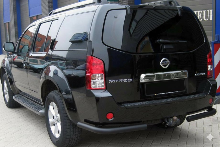 Nissan Pathfinder R51 2005-2014 рр. Задня дуга AK003 Black (нерж) Фото 1