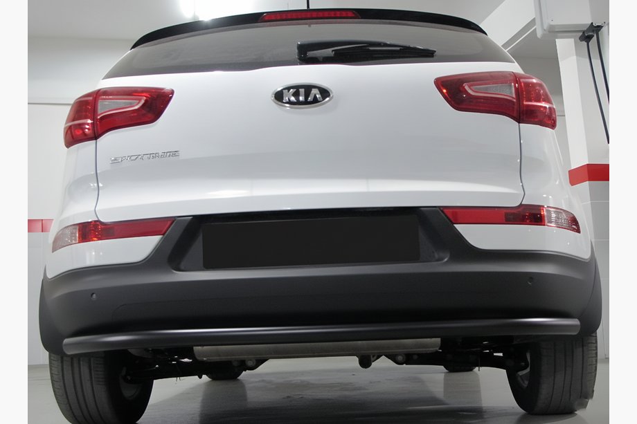 Kia Sportage 2010-2015 рр. Задня дуга AK002 Black (нерж.) Фото 1