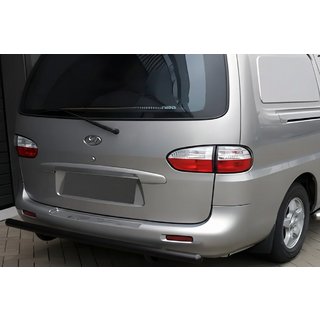 Задній захист AK002 Black (2 шт., нерж.) Hyundai H200, H1, Starex 1998-2007 рр.