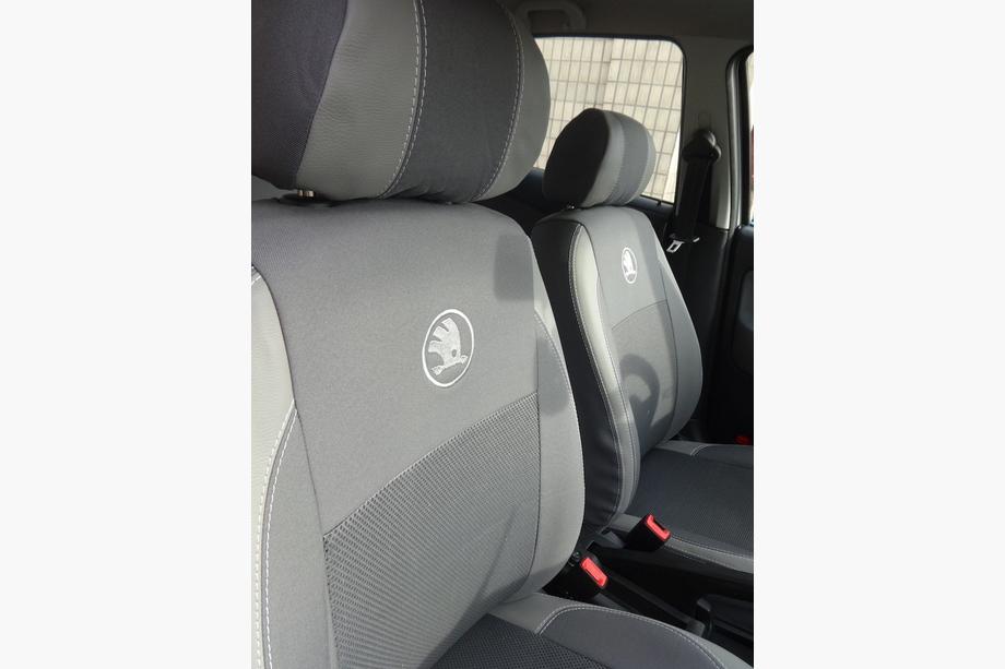 Skoda Octavia II A5 2010-2013 рр. Авточохли (кожзам↗тканина, Premium) Фото 25