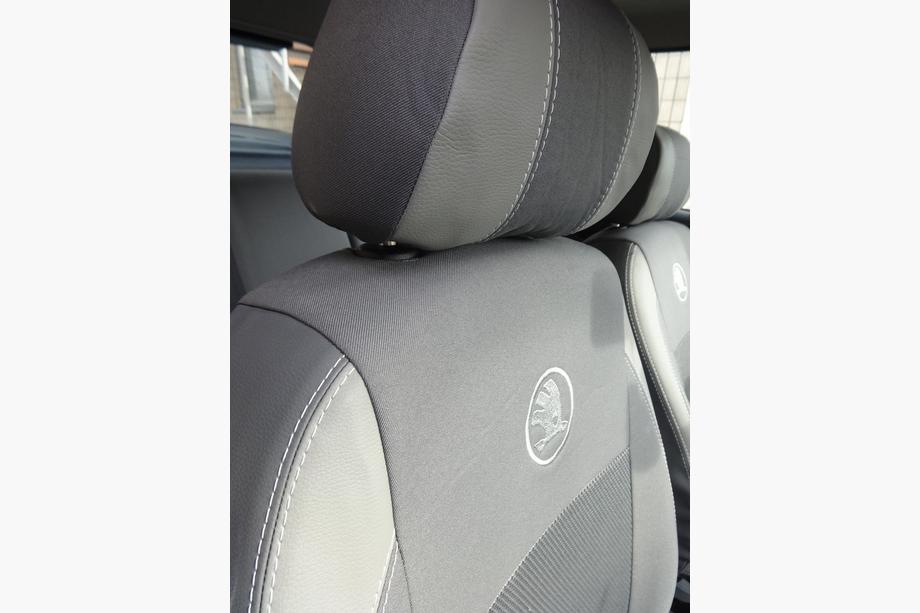 Skoda Octavia II A5 2010-2013 рр. Авточохли (кожзам↗тканина, Premium) Фото 28