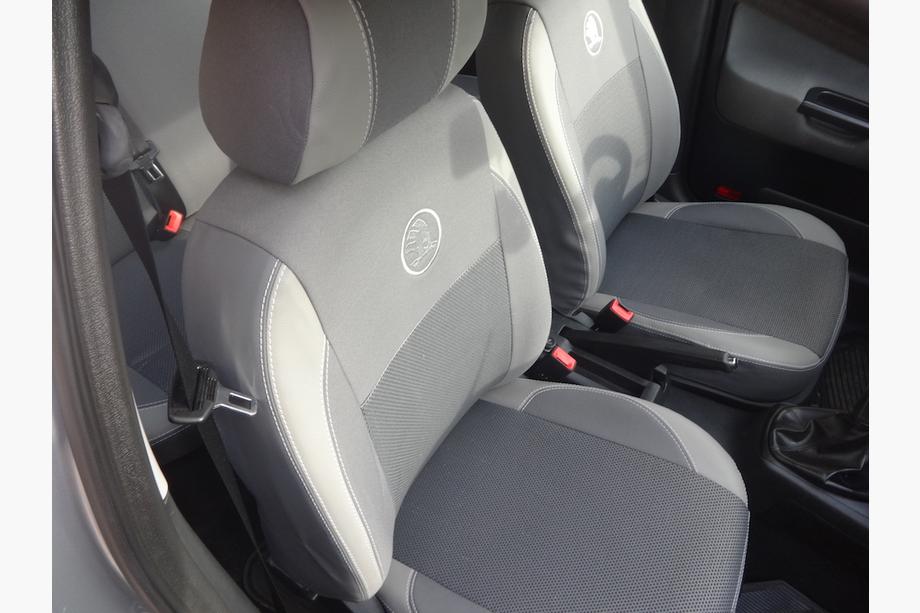 Skoda Octavia II A5 2010-2013 рр. Авточохли (кожзам↗тканина, Premium) Фото 30
