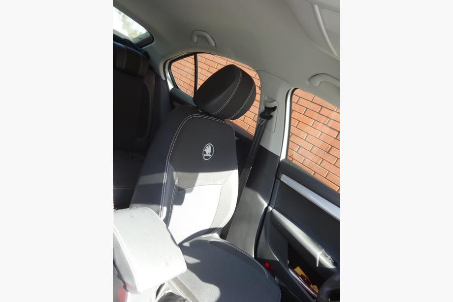 Skoda Octavia III A7 2013-2019 рр. Авточохли (кожзам↗тканина, Premium) Фото 15