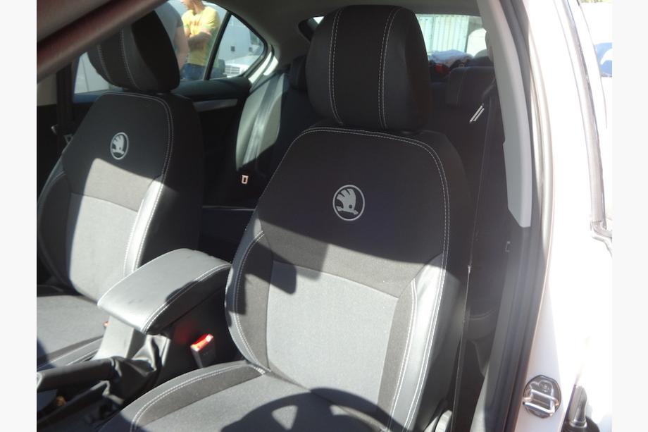 Skoda Octavia III A7 2013-2019 рр. Авточохли (кожзам↗тканина, Premium) Фото 17