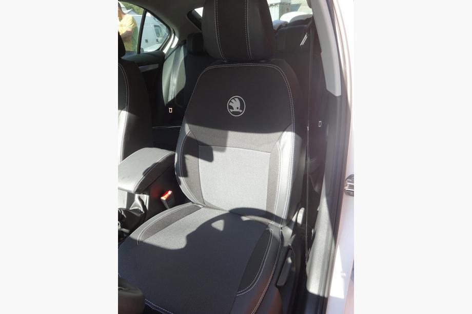 Skoda Octavia III A7 2013-2019 рр. Авточохли (кожзам↗тканина, Premium) Фото 18