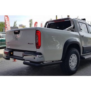 Задній захист AK003 Black (2018-2022, нерж) Ford Ranger 2011-2022 рр. фото 1