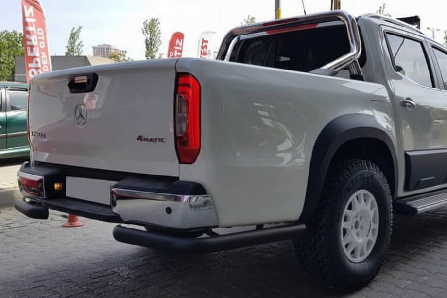 Ford Ranger 2011-2022 рр. Задній захист AK003 Black (2018-2022, нерж) Фото 1