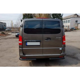 Задній захист кути AK003 Black (нерж.) фото 3
