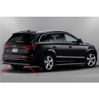 Задній захист AK002 Black (нерж) Audi Q7 2005-2015 рр.
