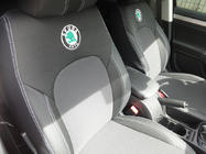 Skoda Superb 2001-2009 рр. Авточохли (кожзам↗тканина, Premium) фото 6