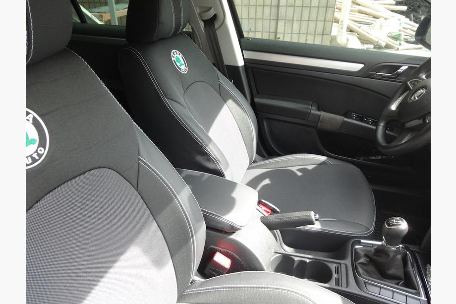 Skoda Superb 2001-2009 рр. Авточохли (кожзам↗тканина, Premium) Фото 12