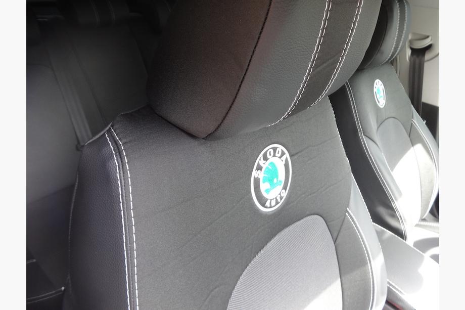 Skoda Superb 2001-2009 рр. Авточохли (кожзам↗тканина, Premium) Фото 13